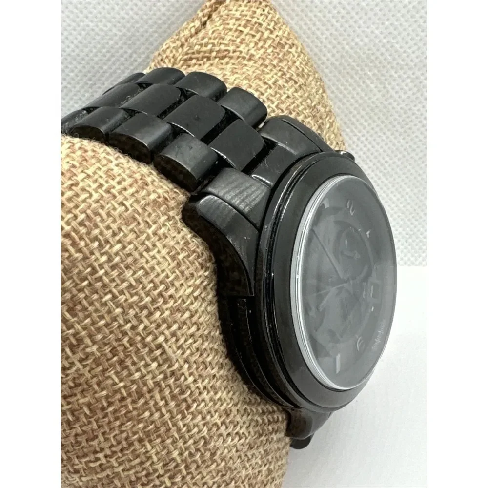 Michael Kors Runway MK8157 Men's Stainless Steel Analog Black Dial Watch JNA714